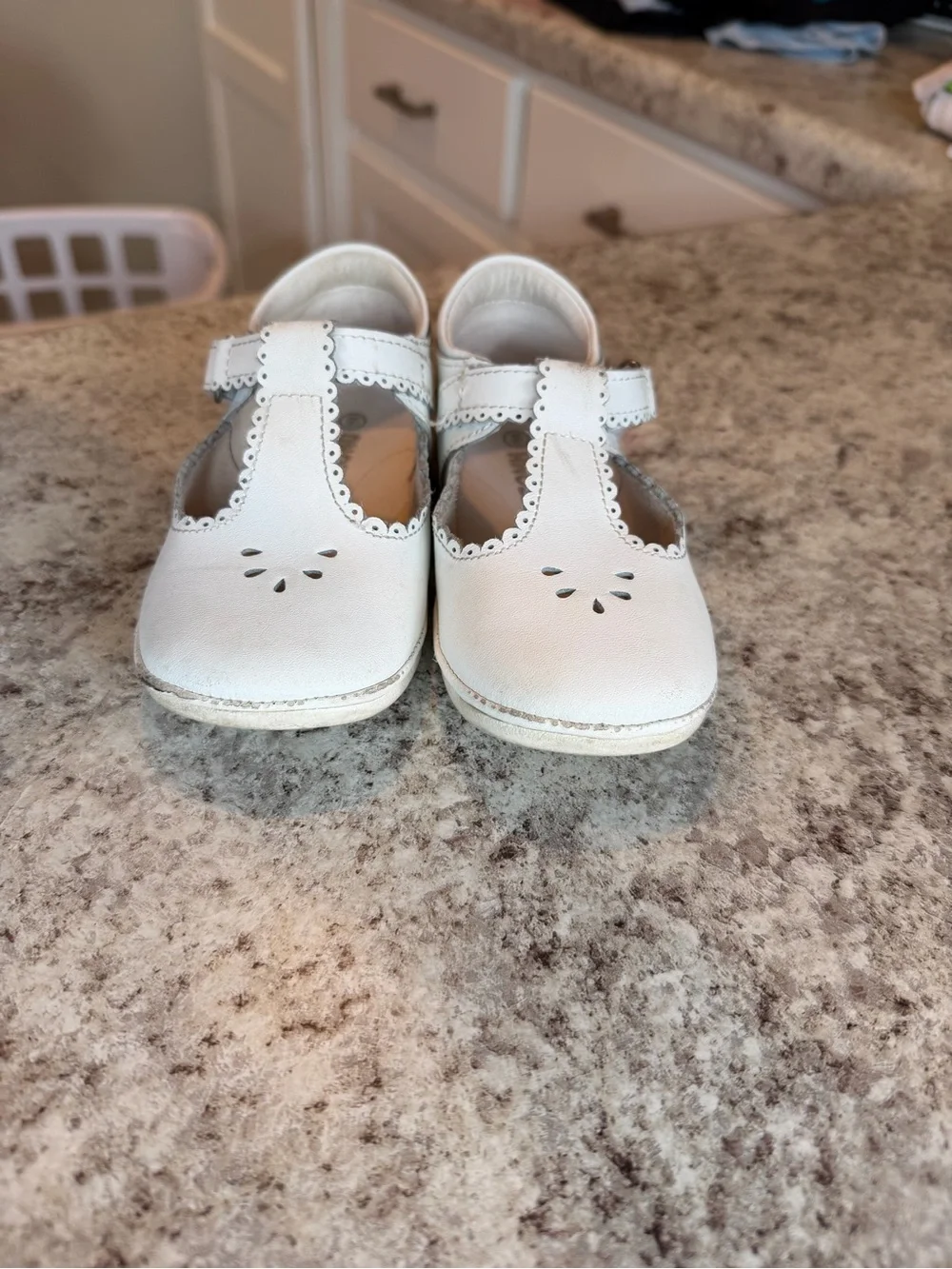 Angel White T-Strap Mary Jane Dress Shoes - Size 7 Toddler